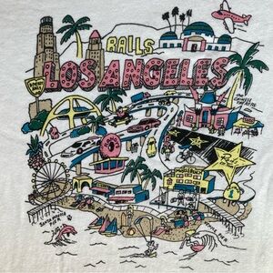 Rails The Boyfriend Tee in Los Angeles Map White, size M